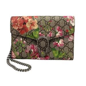 GUCCI Dionysus/GG Blooms Beige Ebony Multi Color Leather